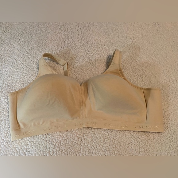 Cacique Other - Cacique Cream Sports Bra with Hook Closure 48DD